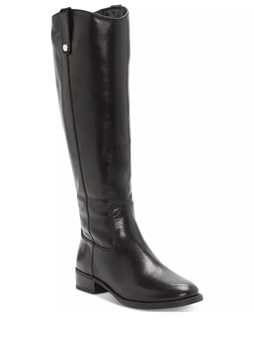 INC International Concepts Genuine Leather Tall Black Riding Boots